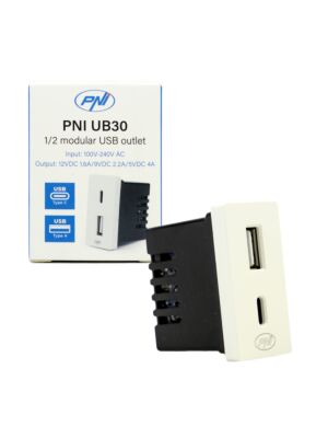 PNI UB30 dvojitá USB zásuvka